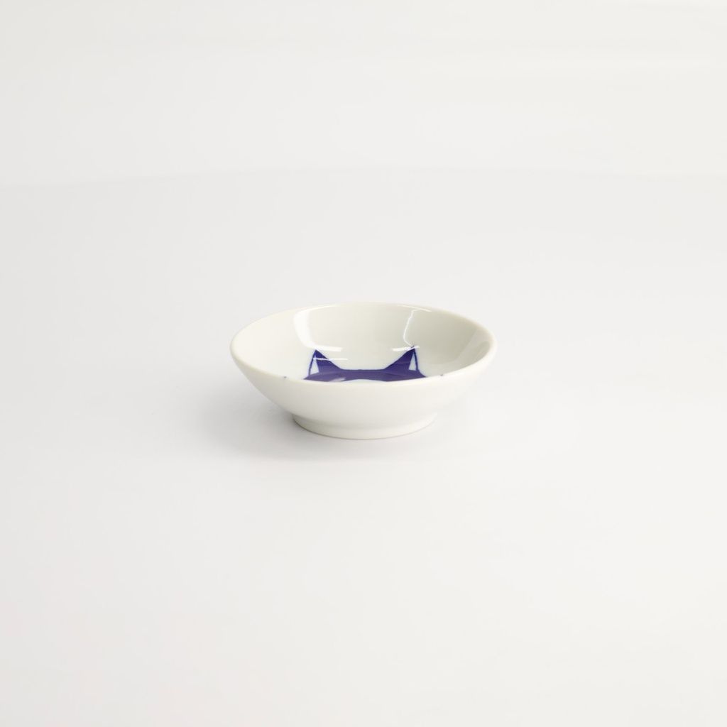 Kawaii Sauce Dish Cat Nora 9x2.7cm BL/WH TA-16 12/192