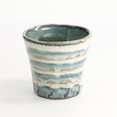 Craft Cup Green/Beige Stripe 9x9cm 300ml TA-33 6/72