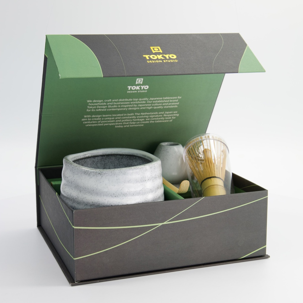 Matcha Giftset 11x8cm 4pcs Grey 22118 1/12