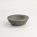 Mino Craft Silver Rock Round Plate 12x4cm TA-99 6/48