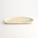 Mino Craft Plate 22.5x13x2.3cm Beige/Blue 6/48