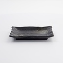 Mino Craft Plate 15.5x11x2.5cm Black KA-55 12/96