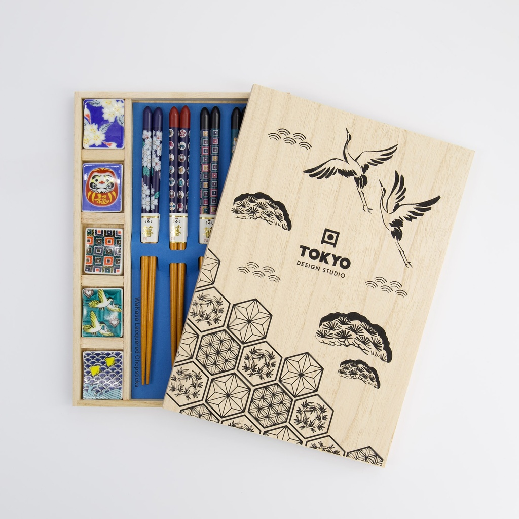 Chopstick Giftset/10 Japan in Wooden Box DJ23-0609-14 22240 1/36