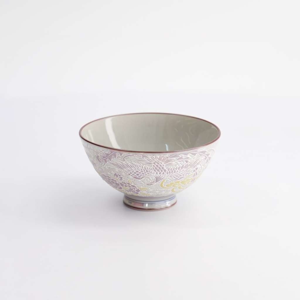 Kawaii Rice Bowl Luster Phoenix 11.5x6cm 300ml Purple 5/120
