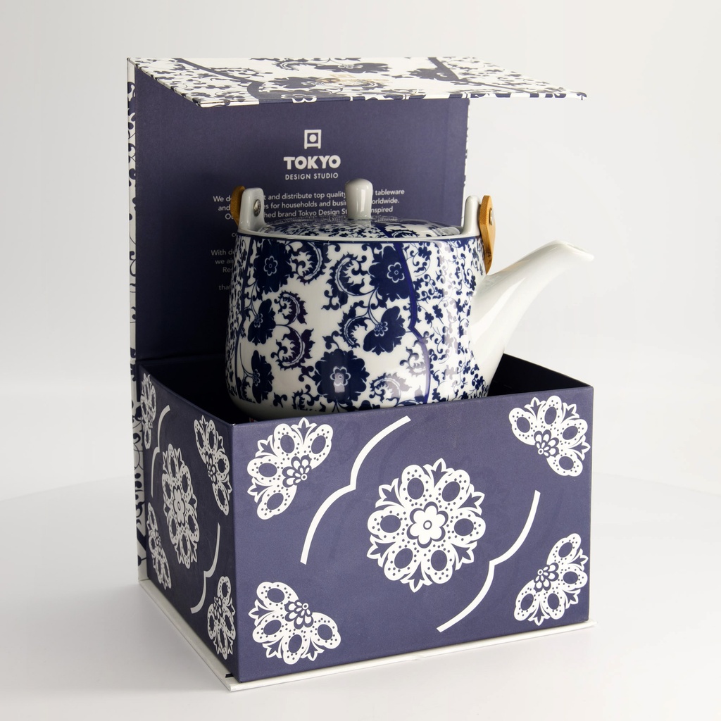 Teapot Blue B 1000ml HJ1124-X14 22274 1/12