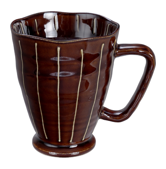 Mug 9x11cm 400ml Tokusa Brown MT-8016/D 6/60