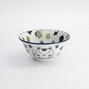 Kawaii Lucky Cat Neko Bowl Blue 15x7cm 500ml 33008 6/48