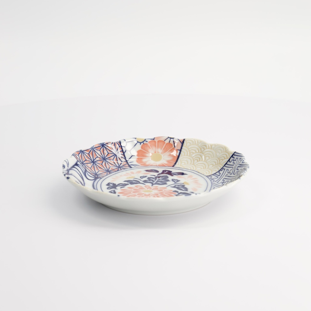 Mino Shozui Round Plate Navy 15.9x2.8cm 12/96
