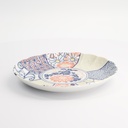 Mino Shozui Round Plate Navy 21.1x3cm 6/36
