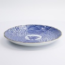 Natsu Shozui Plate 24.7x3cm Blue/White 22323 6/36