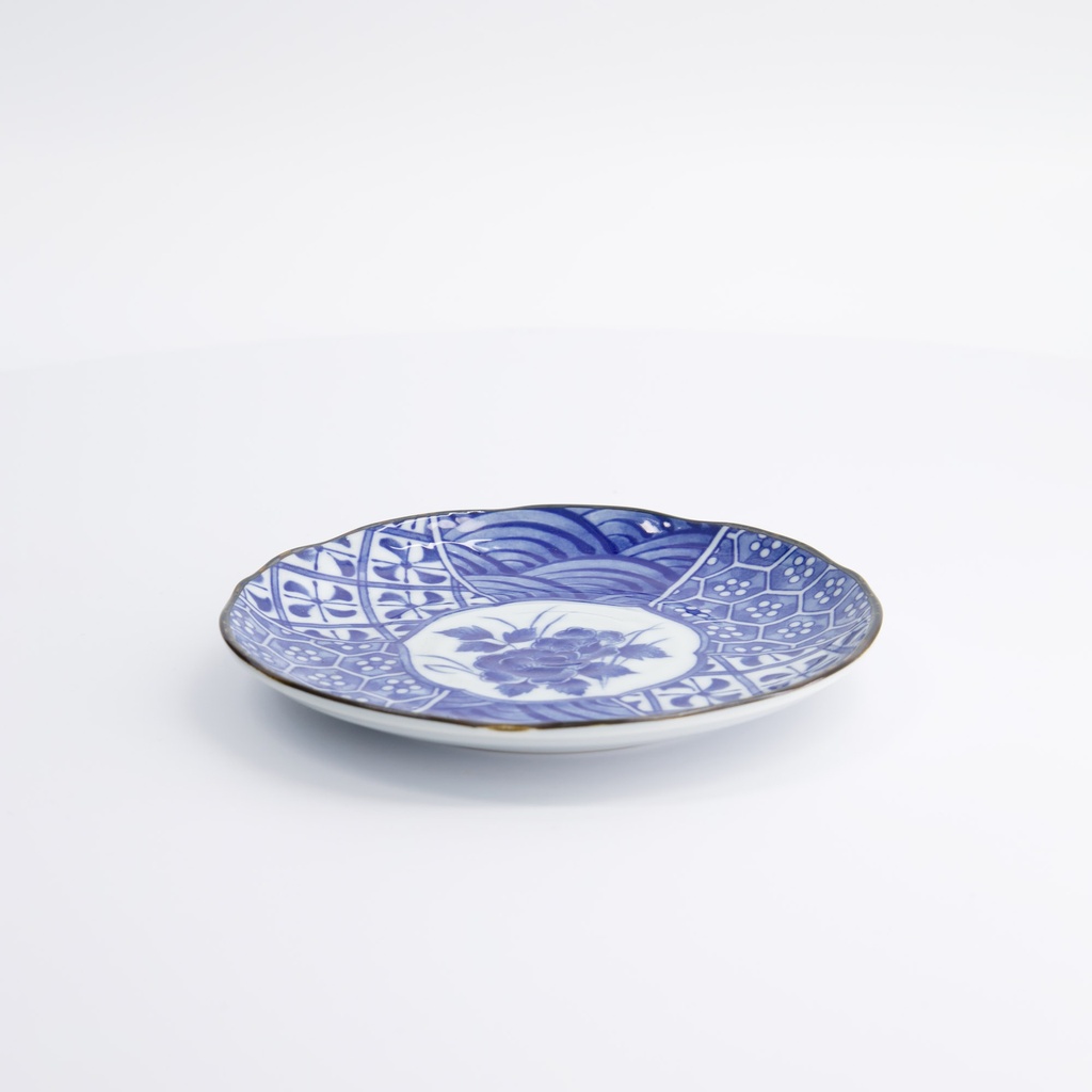 Natsu Shozui Plate 16.5x2cm Blue/White 22322 12/96