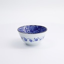 Natsu Shozui Rice Bowl 12x6.4cm Blue/White 22317 6/72