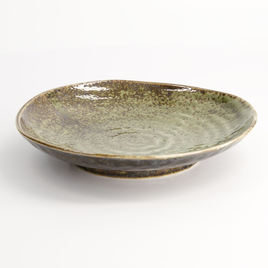 Shinryoku Green Triangle Plate 18.9x3.5cm YW-5013/G 5/40