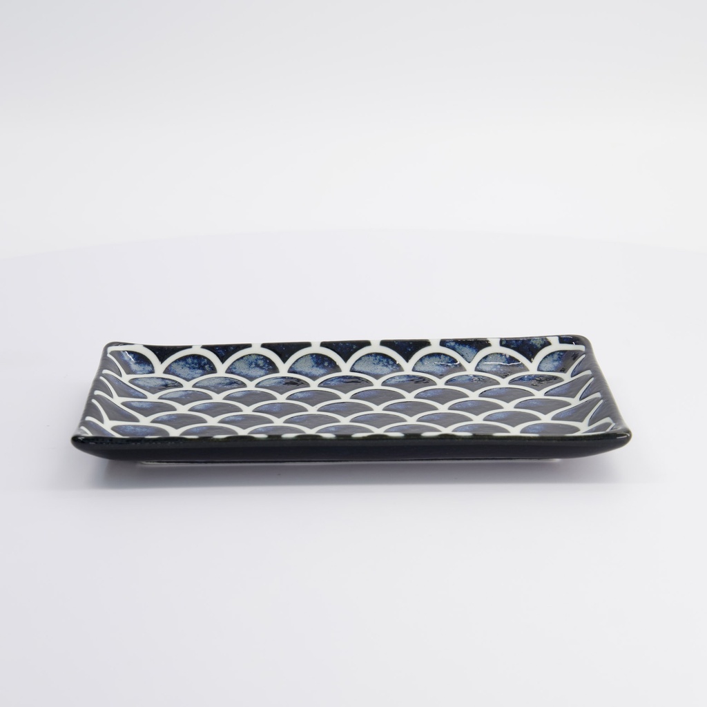 Cobalt Blue Mermaid Design Plate 22x13x2cm 6/48