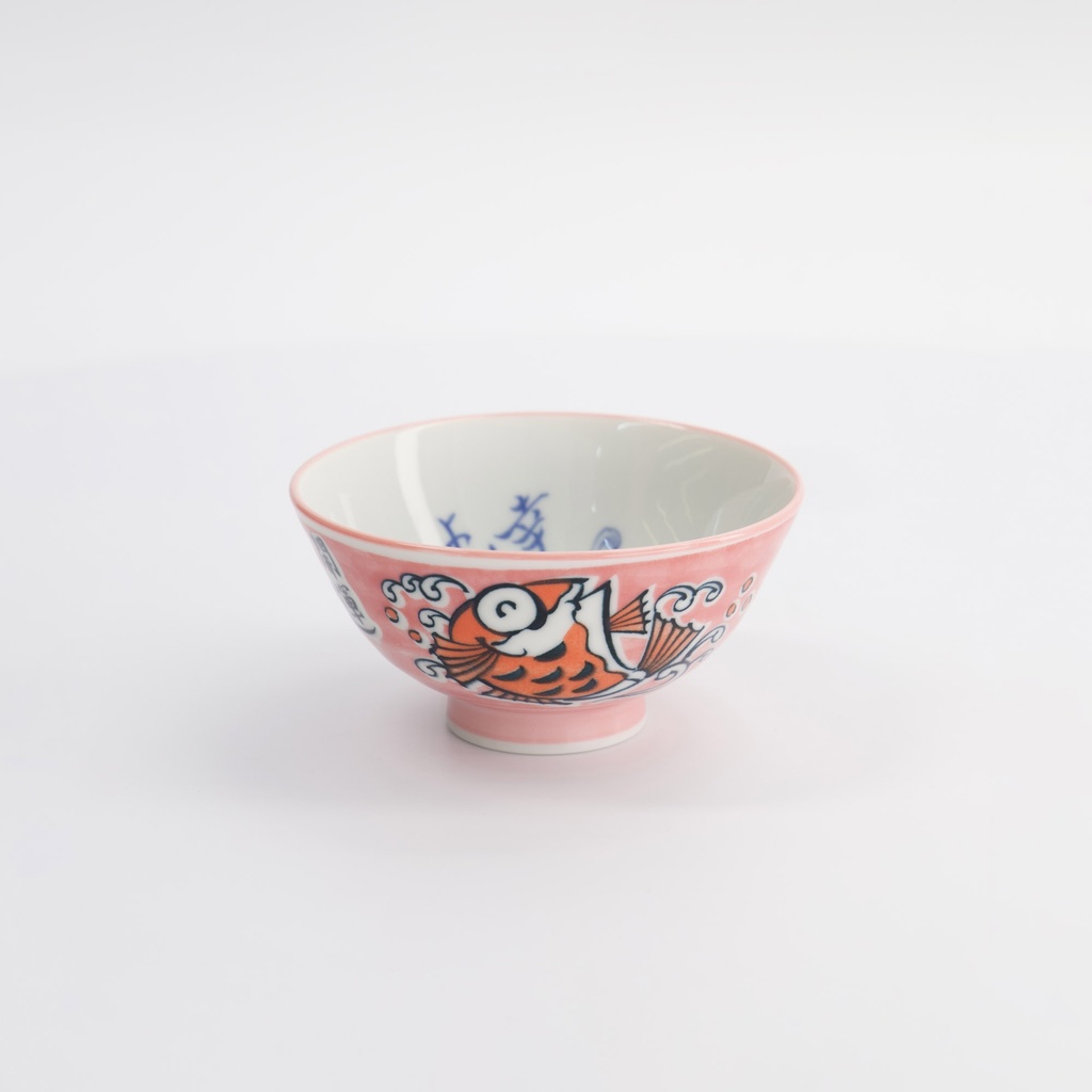 Kawaii Rice Bowls 11.3x5.8cm 300ml Bowl Snapper Pink 33206 5/80