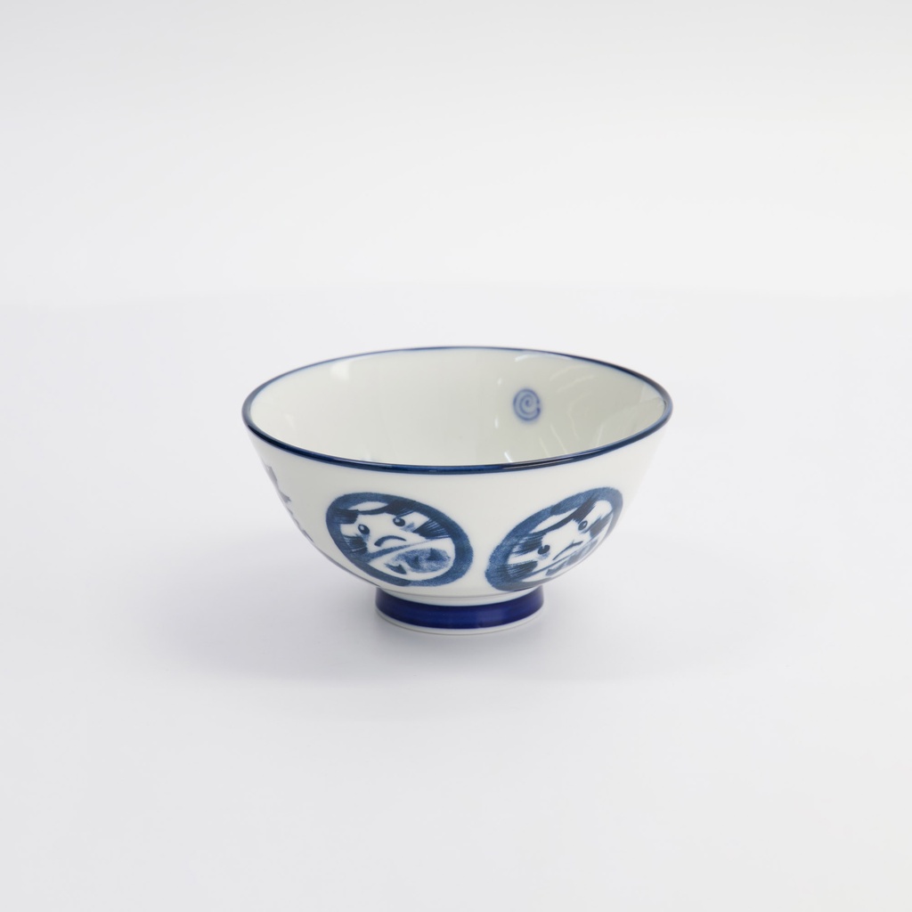 Kawaii Rice Bowls 11.3x5.8cm 300ml Bowl Daruma BL/WH 33209 5/80