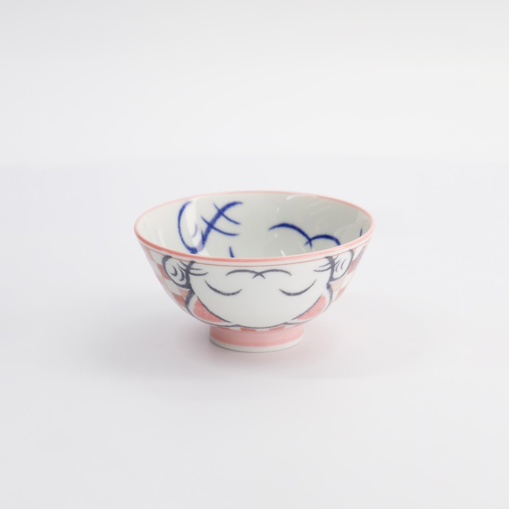 Kawaii Rice Bowls 11.3x5.8cm 300ml Bowl Lucky Cat Pink 33211 5/80