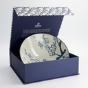 Ramen Bowl 1pcs Giftset 25.2x7.7cm 1400ml Bl/Wh Plum 6B 33236 1/6