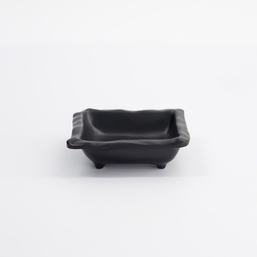 Melamine Iwate Black Sauce Dish 9x8.5x2.5cm 80ML 10006 12/192
