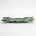 Mino Craft Rectangular Plate 31x10.2x4.5cm Green 33373 6/24