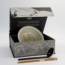 Hakeme 3pcs Ramen Giftset w/Brown Spoon 19.5x7.2  900ml 4D 33399 1/6 