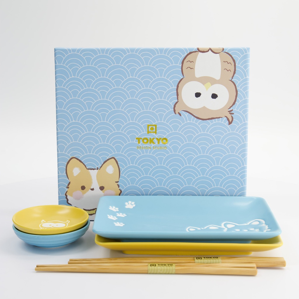 Kawaii Shiba Owl Sushi Giftset 6pcs 33482 1/12  