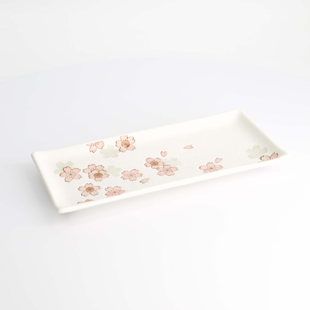 Sakura Rectangular Plate 28.5x12.5cm White 33492 6/48
