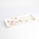 Sakura Rectangular Plate 28.5x12.5cm White 33492 6/48