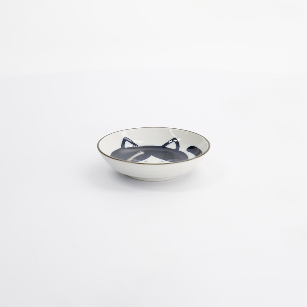 Kawaii Round Sauce Dish Cat Neko 10.2x2.5cm D 33496 12/144