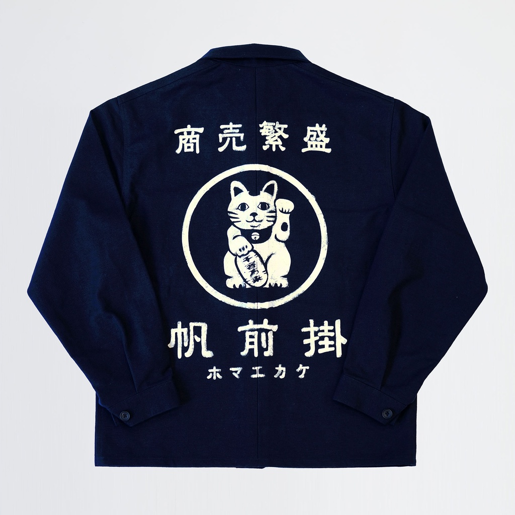 Lucky Cat Jacket Navy (L) Cotton 33513