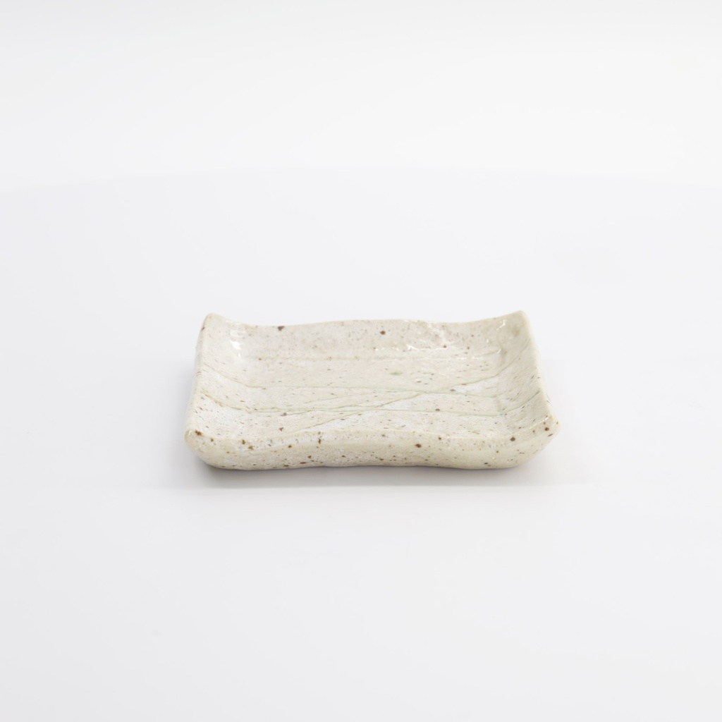 Mino Craft Square Plate 12.5x12.3cm Oasis White #33532