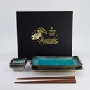 Sushi Giftset Yamasaku Sky Blue 6pcs 21.5x14cm & 7.3x2.8cm 33601 1/12