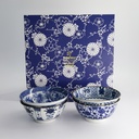 Mixed Bowls Tayo Bowl Giftset 4pcs 15x7cm 500ml Blue/White C 33748 1/10