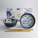 Flora Japonica Tayo Giftset 2pcs w/chopst. 15.5x7cm Crane & Gingko 33762 1/16