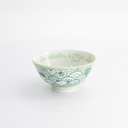 Kawaii Rice Bowl 11.3x5.8cm Anime Cat Green 33767 5/80