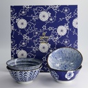 Mixed Bowls Tayo Bowl Giftset 4pcs 15x7cm 550ml Blue/White 33792 1/12