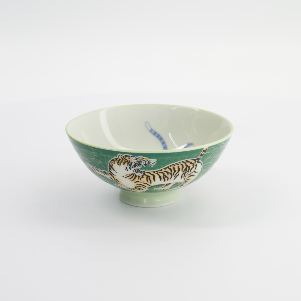 Kawaii Bowl Tiger 14.5x6.5cm Green 33831 5/90