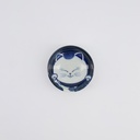 Kawaii Sauce Dish Cat Neko 7.5x3cm BL/WH F 33853 12/240