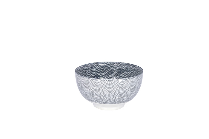 Nippon Grey Bowl 13.2x7.2cm 500ml Wave YW-5537/B 6/48