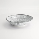 Nippon Black Pasta Plate 21x5.2cm Lines YW-5810/G 3/36