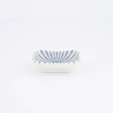 Sauce Choku Dish Rectangular Blue/White Strip 8.8x6.5x2.8cm 34257 12/144