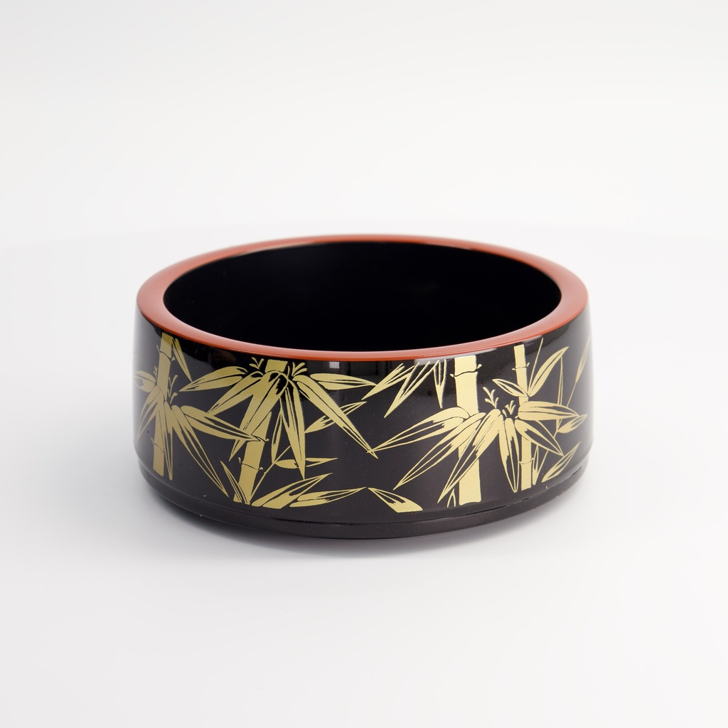 Sushi Oke Outer 16x6.5cm Inner 14x5cm No.6 Black Bamboo 4874 1/60