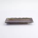 Mino Craft Rectangular Plate 19.3x9.4cm Black 6/72