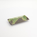 Mino Craft Rectangular Plate 19.3x9.4cm Bk/Gr 6/72