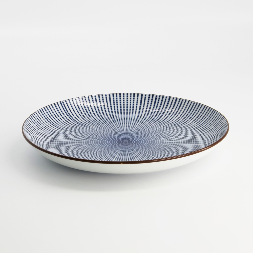 Sendan Blue Plate Round 21.5x3cm FK28/NS (38107) 6/24