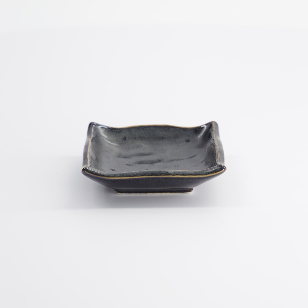 Tetsu Kessho Matte Sauce Dish 9x9x3.5cm Black G5938/TK 12/240