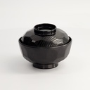 Lacquerware Bowl w/lid 12x9.5cm 300ml Black N65/BB 20/200