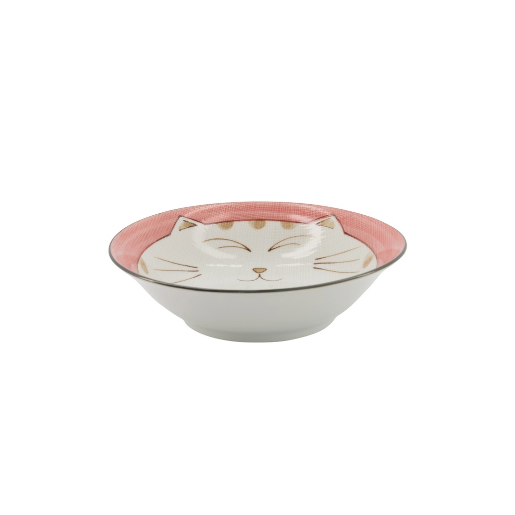 Kawaii Bowl Cat Neko 16.5cm 450ml Pink HY567/P(P) 10/80