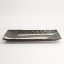 Mino Craft Rectangular Plate 31x17cm Black  4/24