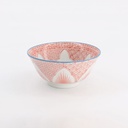 Lily Flower Tayo Bowl 14.8x6.8 550ml Red HB-3625/A 6/48